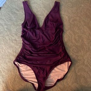 JCrew touched V-neck one piece swim suit. New condition.